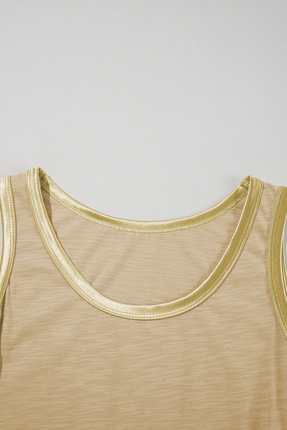 Metallic Sheen Scoop Neck Tank Top