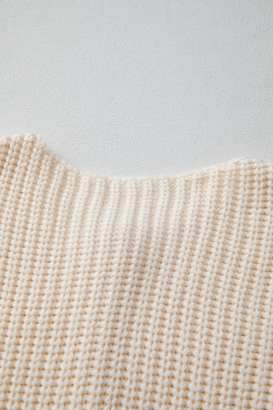 Textured Knit Buttoned Sweater Vest