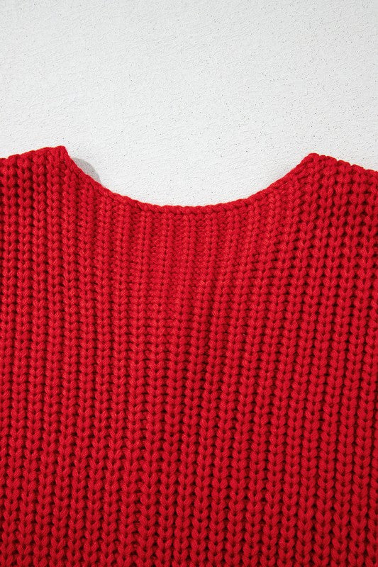 Textured Knit Buttoned Sweater Vest