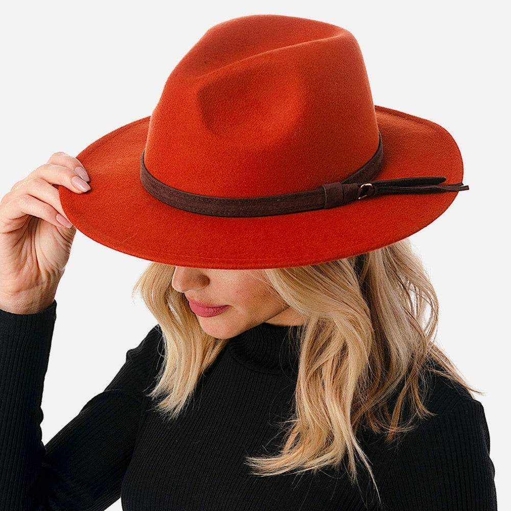 Wide Brim Hat - coral & reef