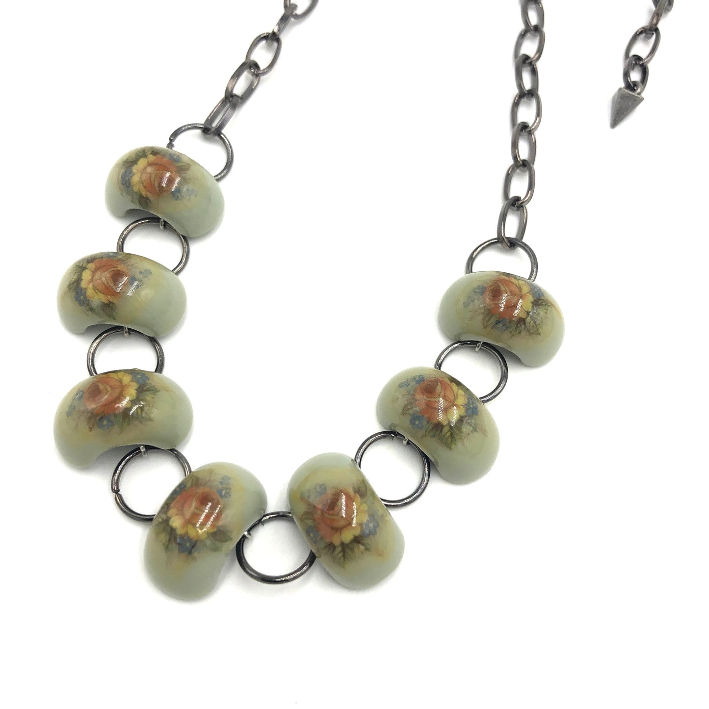 Secret Garden Stations Necklace - coral & reef