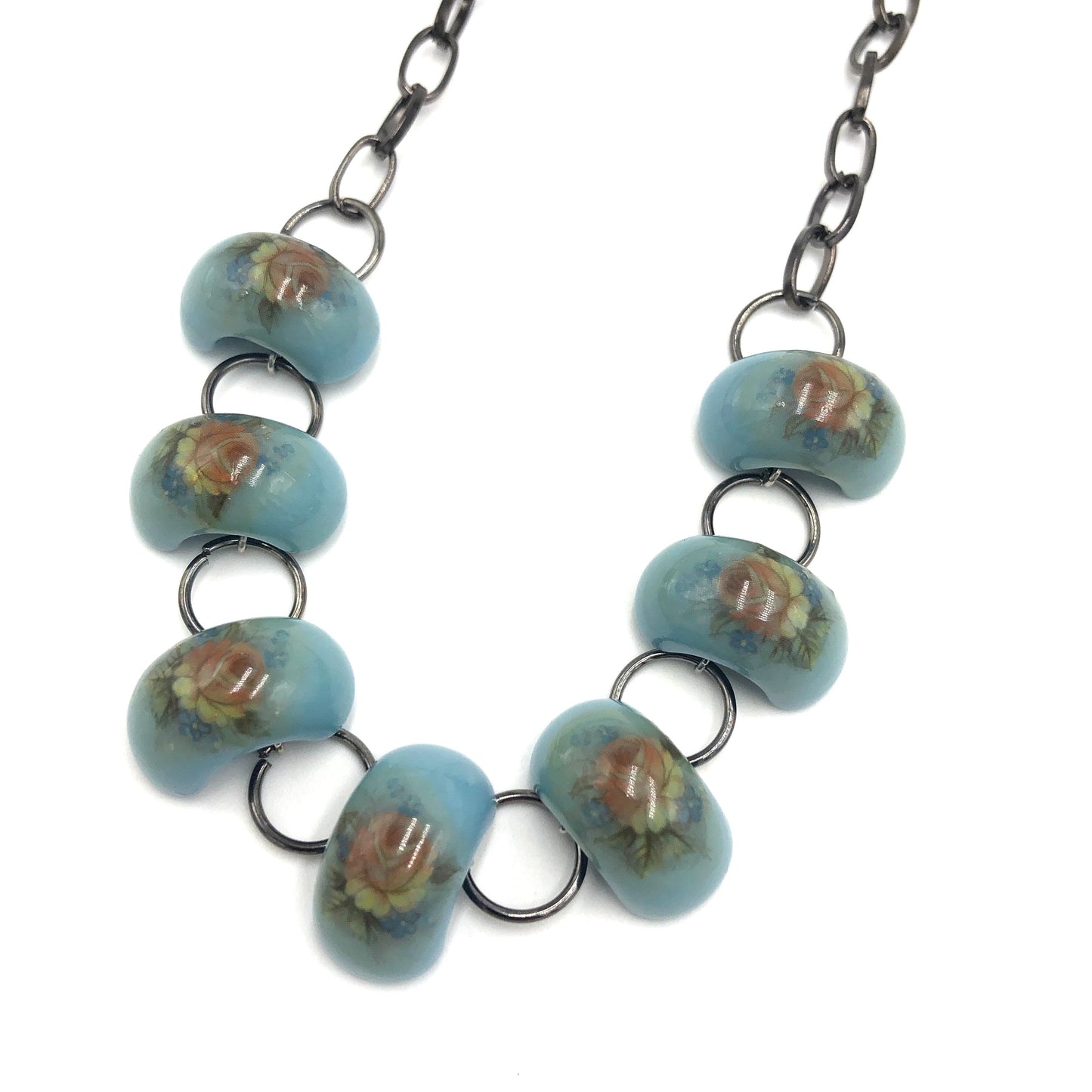 Secret Garden Stations Necklace - coral & reef
