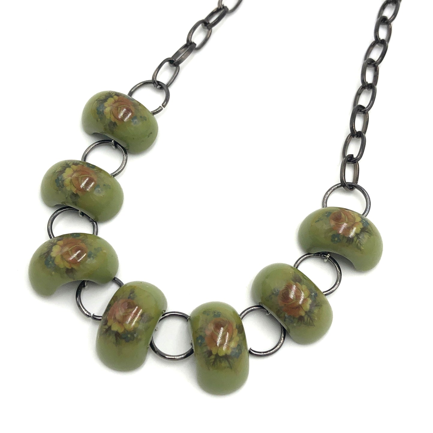 Secret Garden Stations Necklace - coral & reef