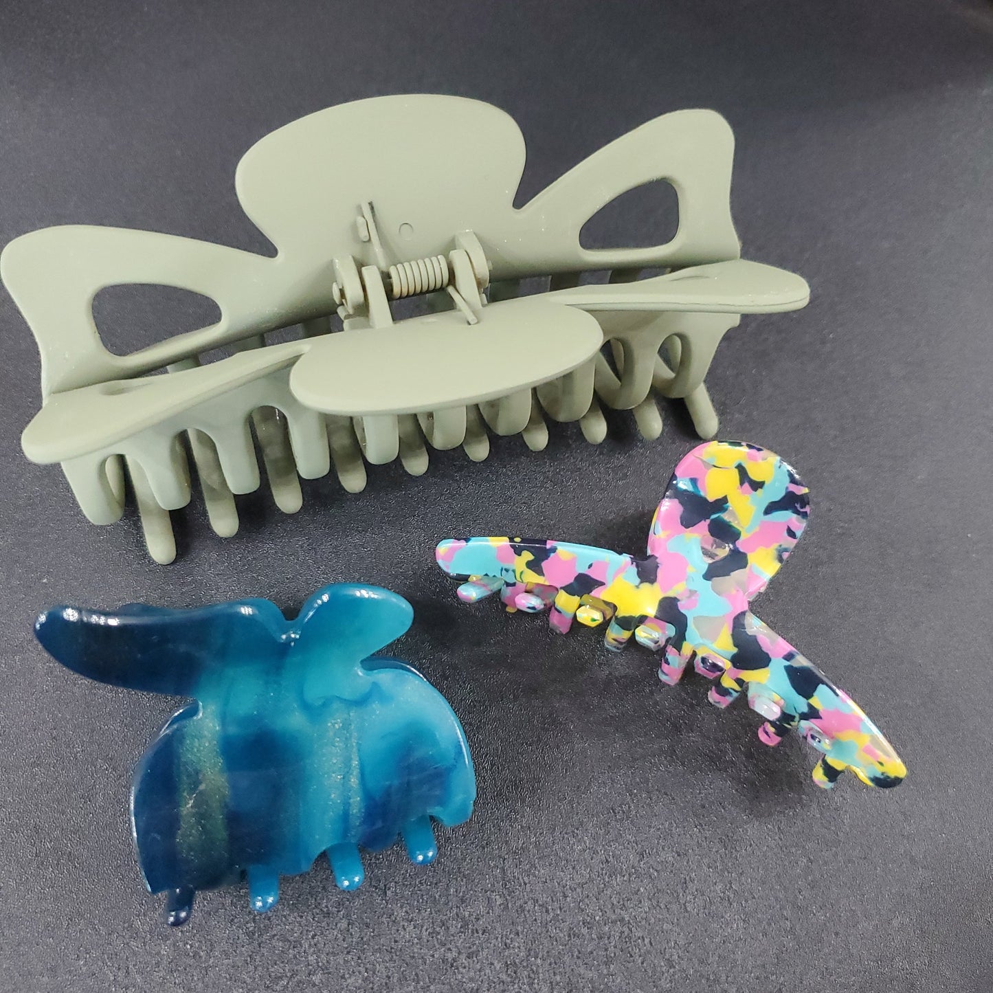 Hair Claws - coral & reef