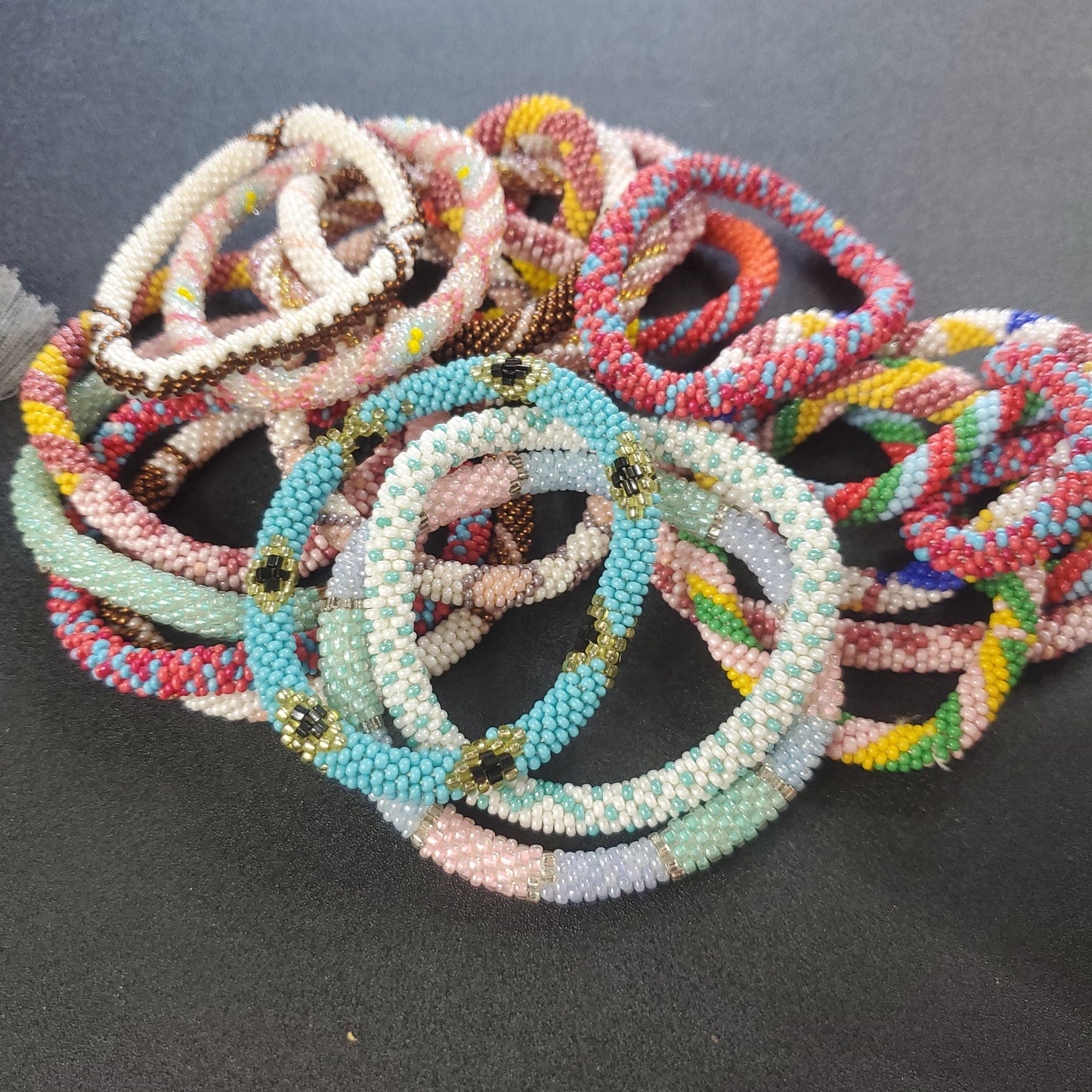 Nepal Bracelets - coral & reef