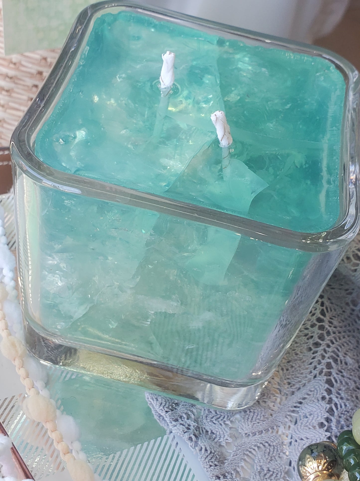 SeaGlass Candles - coral & reef