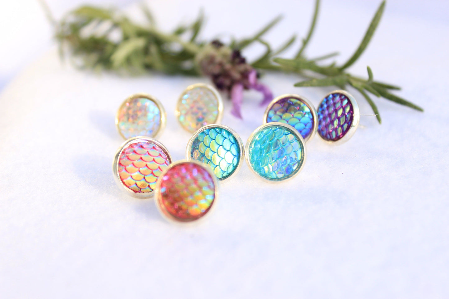 Druzy Earrings - coral & reef