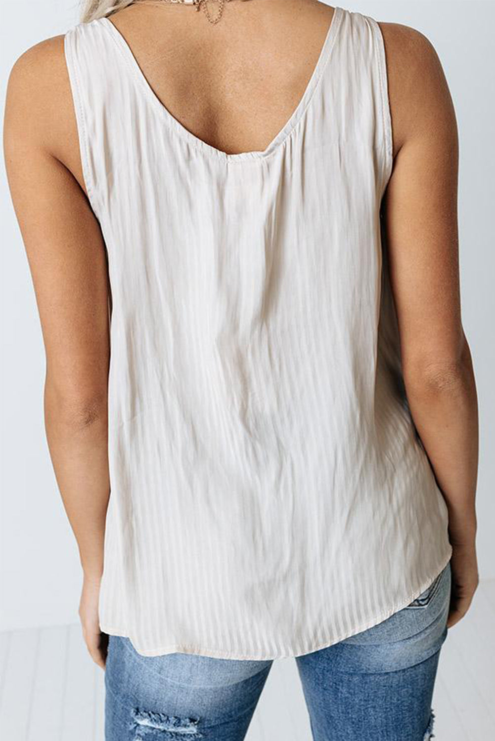 Blurred Lines Tank - coral & reef