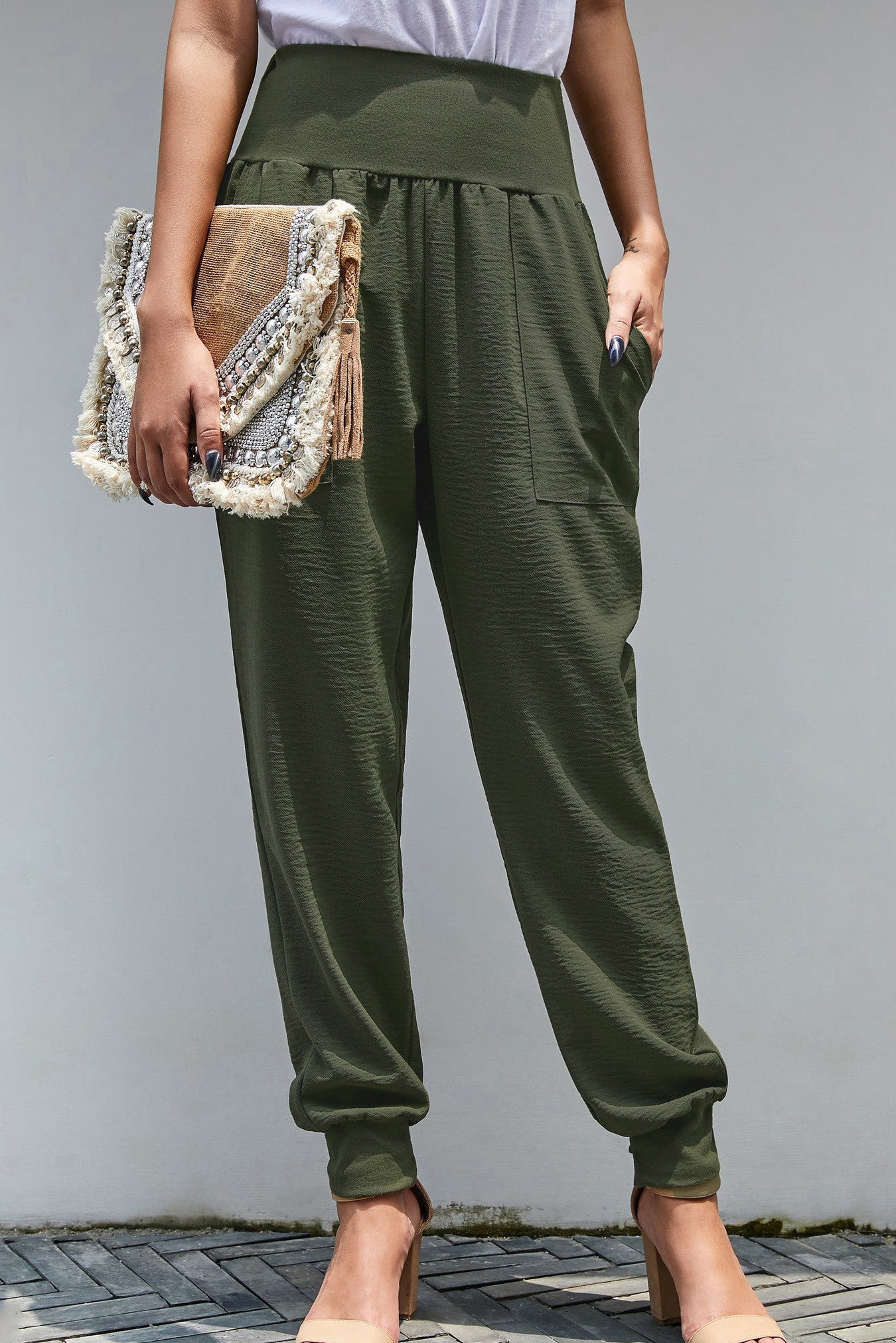 Yoga joggers coral & reef .