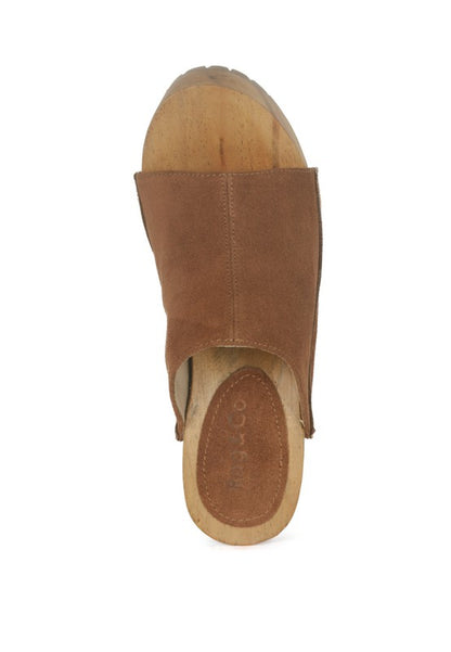 JARRAH SUEDE SLIDE CLOGS