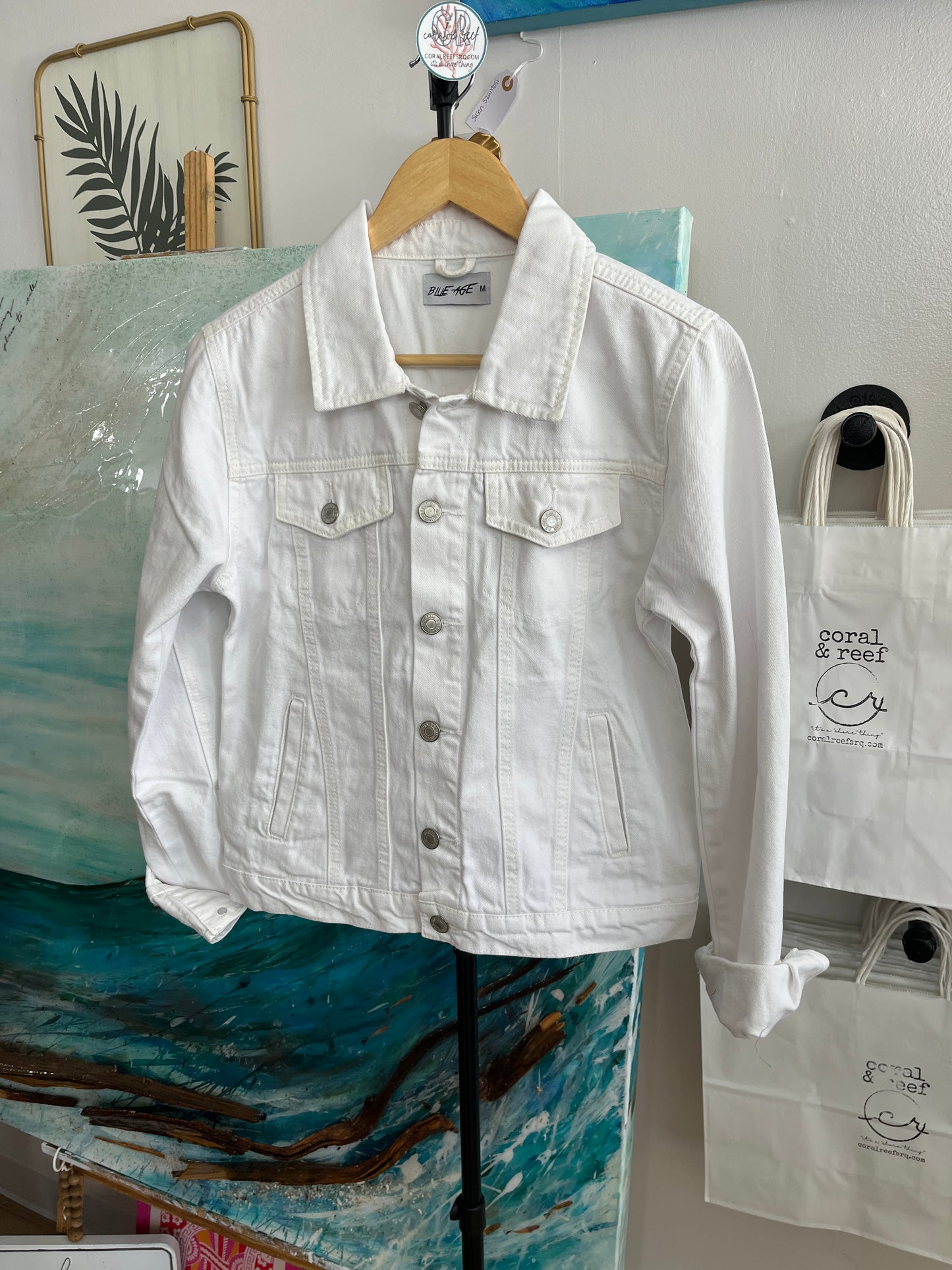 Mira White Denim Jacket