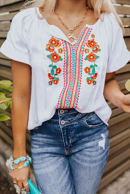 Fiesta Blouse - coral & reef 