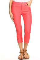 Jegging Capris  coral & reef .