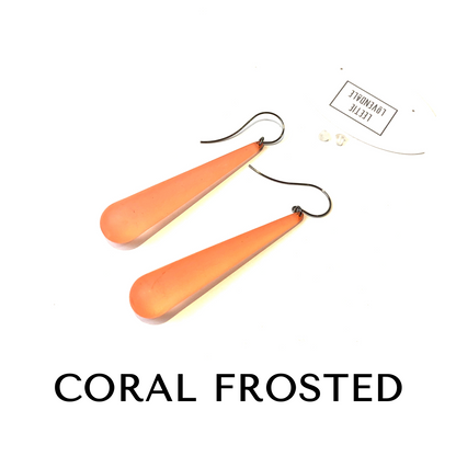 Bijoux Teardrop Earrings - coral & reef 