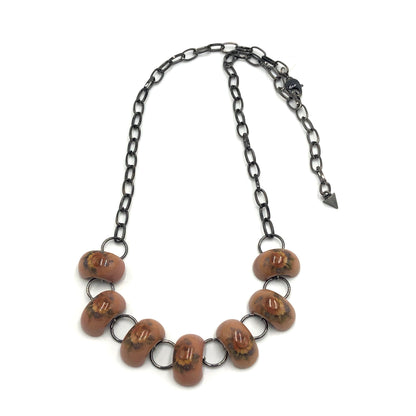 Secret Garden Stations Necklace - coral & reef 