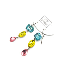 Pink & Brights Shine On Triple Drop Earrings - coral & reef 