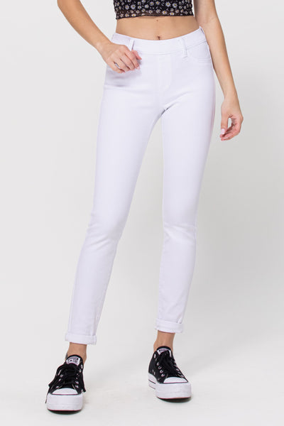 Go To White Jeans - coral & reef 